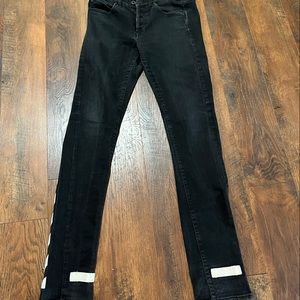 Off White Black Jeans 30